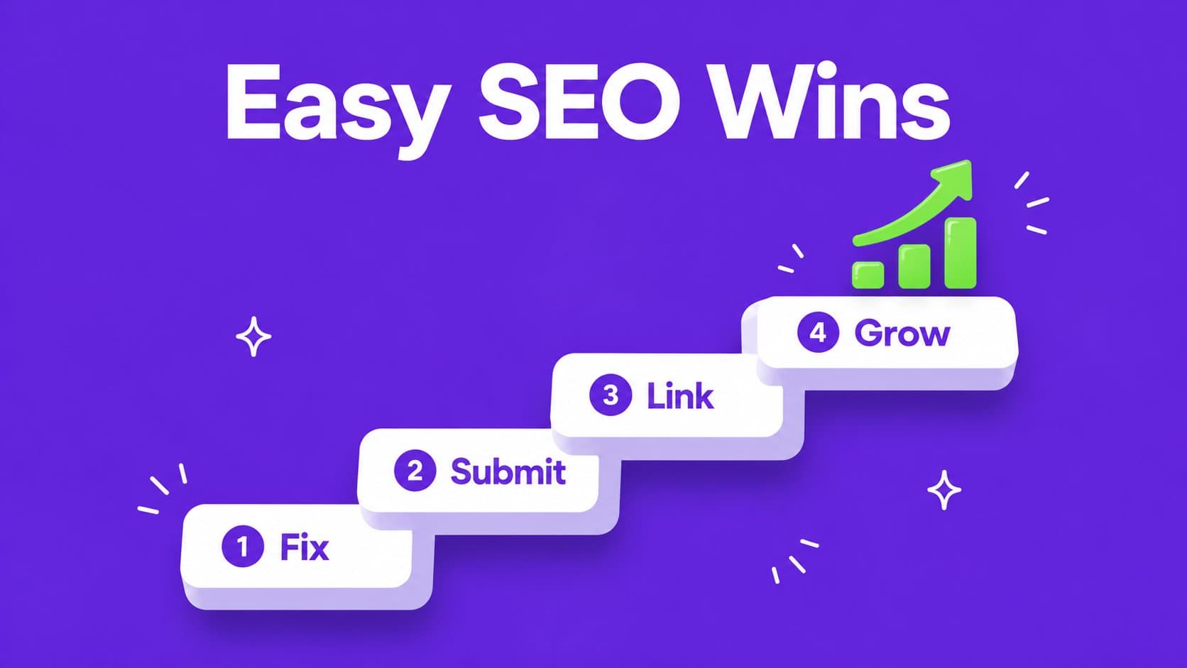 Five easy SEO wins for indie builders: clean slugs, title tags, an OG image, sitemap indexing, and first backlinks