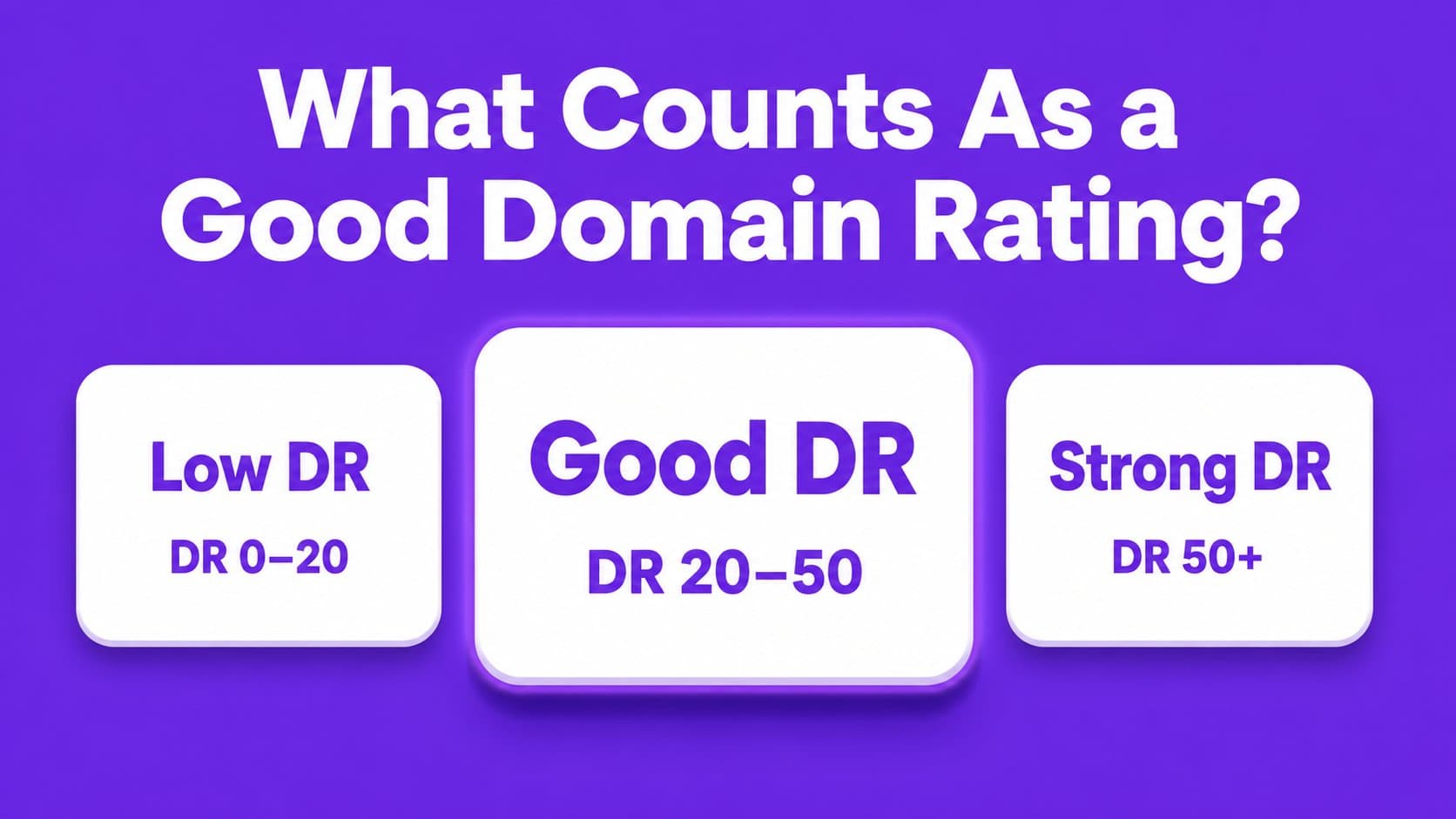 What counts as a good domain rating